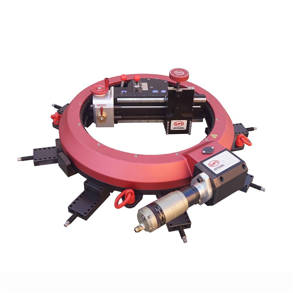 OD Mounting Portable Flange Facing Machine On Site Field Machining.